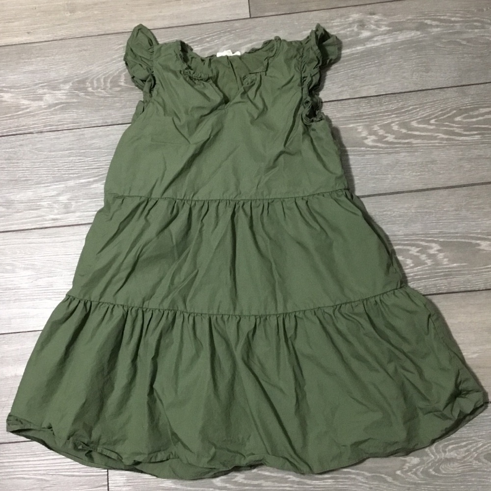 A Loves A Girls Green Tiered Cotton Dress XL